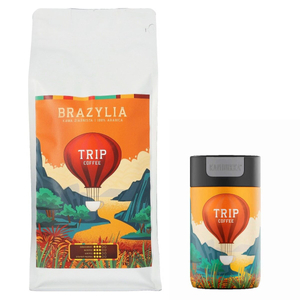 ZESTAW - Kawa ziarnista Trip Coffee Brazylia 1kg + kubek termiczny - opinie w konesso.pl