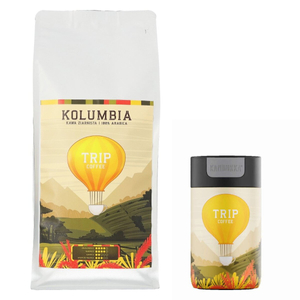 ZESTAW - Kawa ziarnista Trip Coffee Kolumbia 1kg + kubek termiczny - opinie w konesso.pl