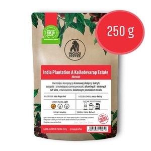 Kawa ziarnista Ingagi Coffee India Plantation A Kalledevarapura Estate Natural FILTR 250g - opinie w konesso.pl